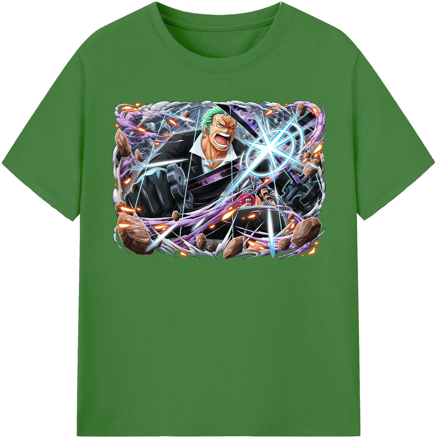 ワンピース ロロノア・ゾロ ONE PIECE Roronoa Zoro レディースカジュアルプリントTシャツ（綿100％）